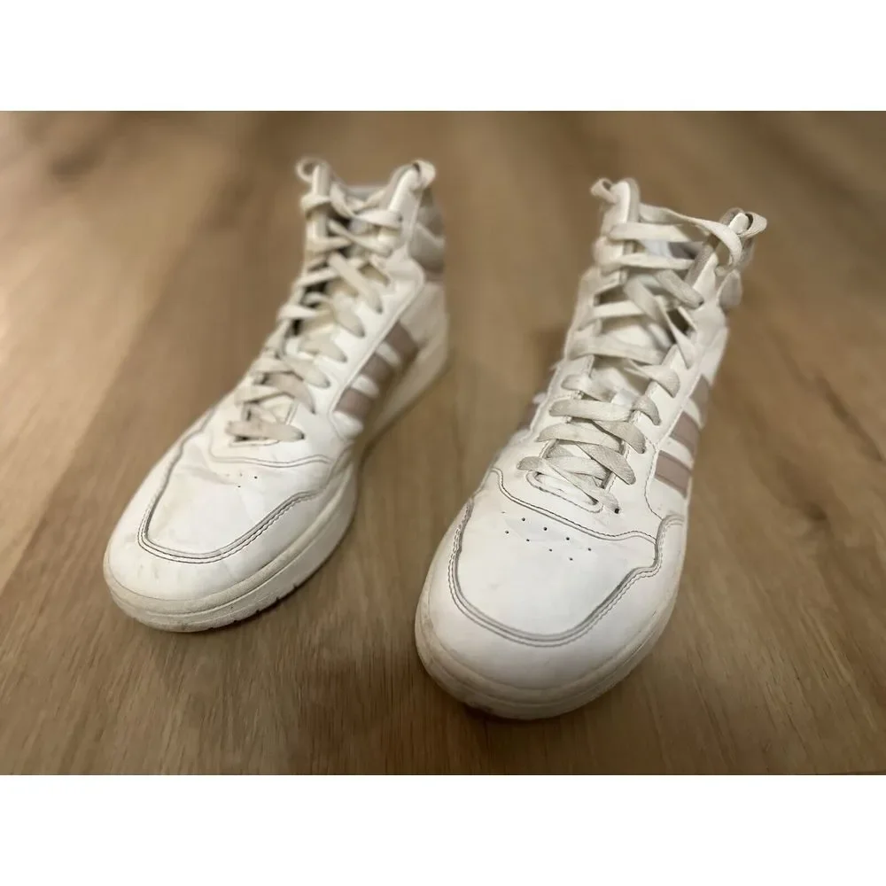ADIDAS HOOPS 3.0 MID Ladies Size 9‎ Lavender And White Altheisure